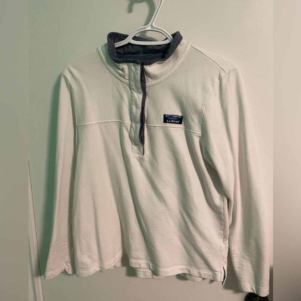 L.L. Bean white sweater